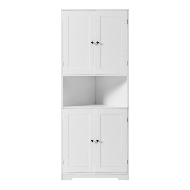 63"Tall Bathroom Storage Corner with Doors and